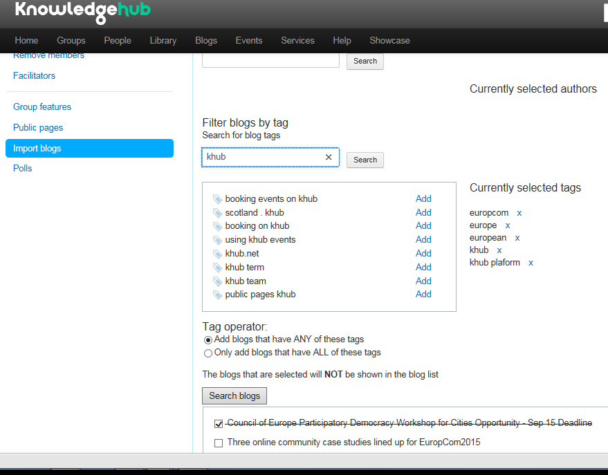 Discovering K-Hub's Import Blog feature