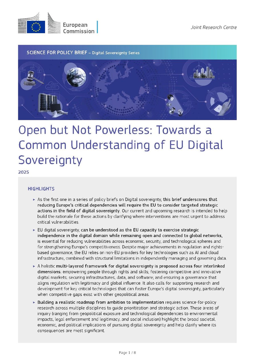 Open but Not Powerless: Towards a Common Understanding of EU Digital Sovereignty