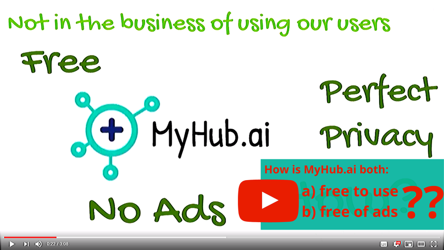FAQ: How is MyHub.ai free and without ads? What is your business model?