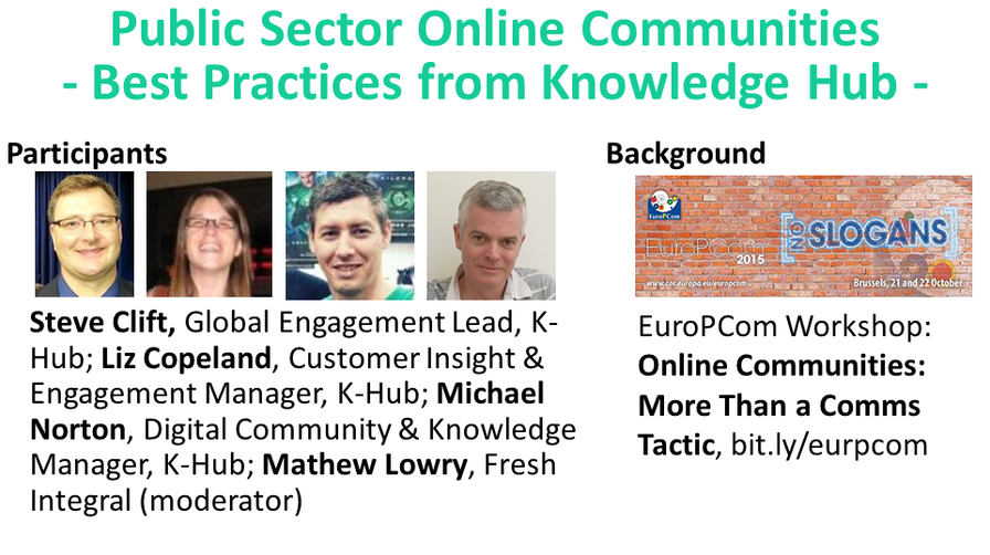 Join me for a Hangout on Air with three online community experts